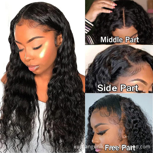 Uniky Unprocessed Brazilian Human Hair HD Full Lace Wig Vendors Water Wave Cuticle Aligned 100% Virgin Hair Wigs For Black Women